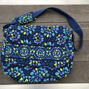 Vera Bradley Indigo Pop pattern Messenger bag